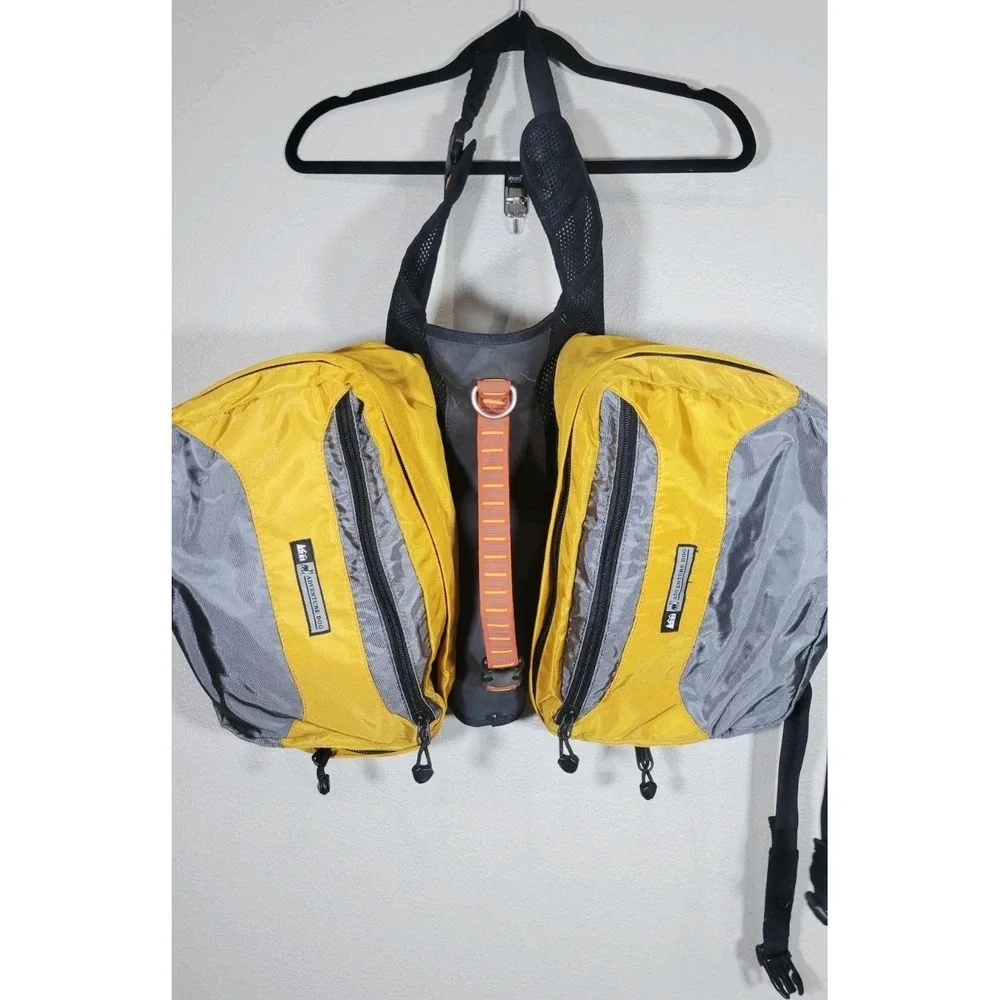 REI Adventure Dog Backpack Harness Yellow Gray Pack Size Large L